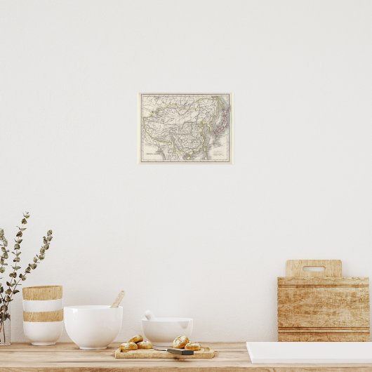 China und Japan - Historische Karte Poster (Küche)