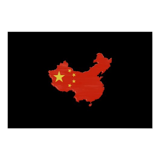 China und Karte Poster (Vorderseite)