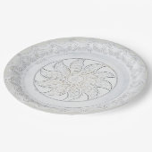 China Vintager Klarglasflora und Lüftergläser Pappteller (Schrägansicht)