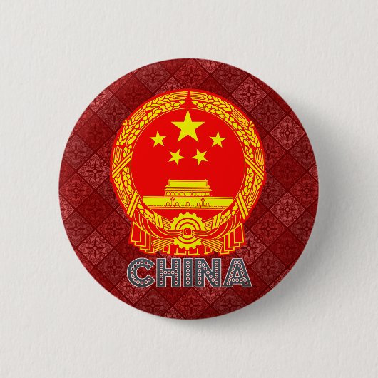 China-Wappen Button (Vorderseite)