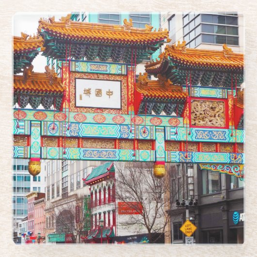 China. Washington, DC, USA Glasuntersetzer (Vorderseite)