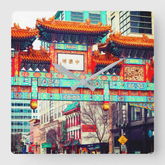 China. Washington, DC, USA Quadratische Wanduhr