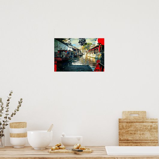 China Wasserstädteplakat Poster (Küche)