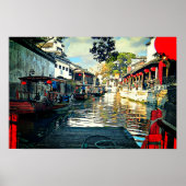 China Wasserstädteplakat Poster (Vorne)