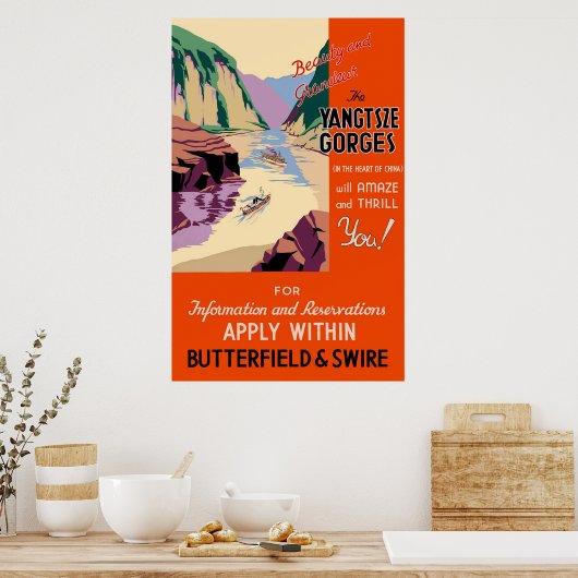 China Yangtsze Gorges Poster (Küche)