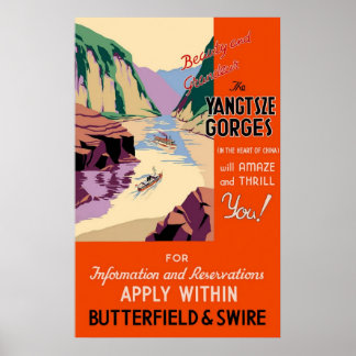China Yangtsze Gorges Poster