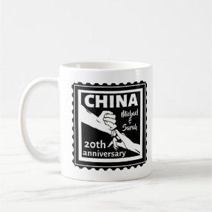 China zum 20. Hochzeitstag Kaffeetasse