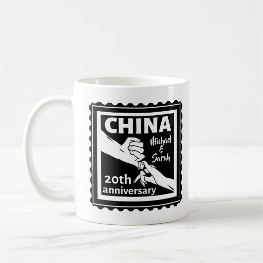 China zum 20. Hochzeitstag Kaffeetasse (Links)