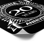 China zum 20. Hochzeitstag Poster (Ecke)