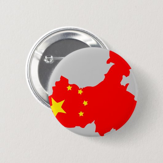 Chinaflaggenkarte Button (Vorne & Hinten)