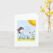 ChinaGirlLove Geburtstagskarte Karte (Gelbe Blume)