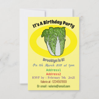 Chinakohl-Cartoon Einladung