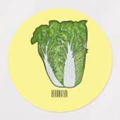 Chinakohl-Cartoon Etiketten (Design 1)