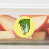 Chinakohl-Cartoon Etiketten (Befestigt)