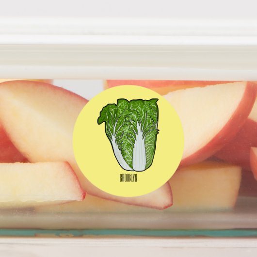 Chinakohl-Cartoon Etiketten (Befestigt)