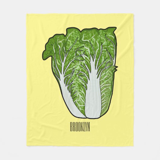 Chinakohl-Cartoon Fleecedecke (Vorderseite)