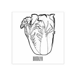 Chinakohl-Cartoon Gummistempel