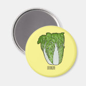 Chinakohl-Cartoon Magnet (Vorderseite/Rückseite)