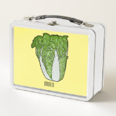 Chinakohl-Cartoon Metall Brotdose (Vorderseite)