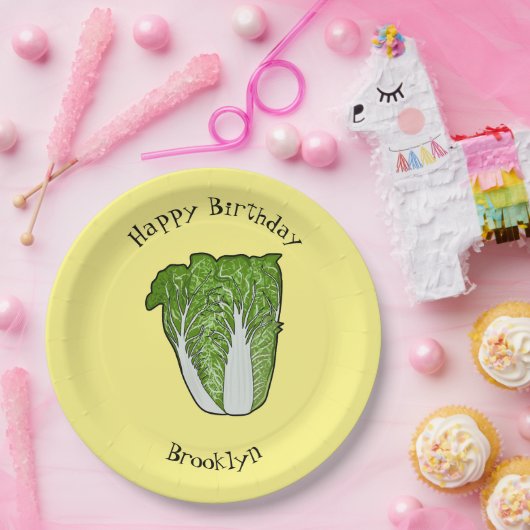 Chinakohl-Cartoon Pappteller (Party)