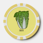 Chinakohl-Cartoon Pokerchips (Vorderseite)