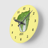 Chinakohl-Cartoon Runde Wanduhr (Winkel)