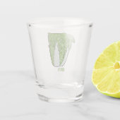 Chinakohl-Cartoon Schnapsglas (Rückseite)