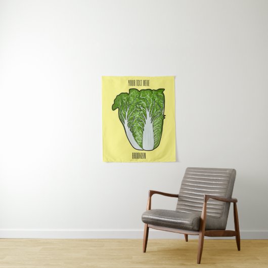 Chinakohl-Cartoon Wandteppich (Beispiel)