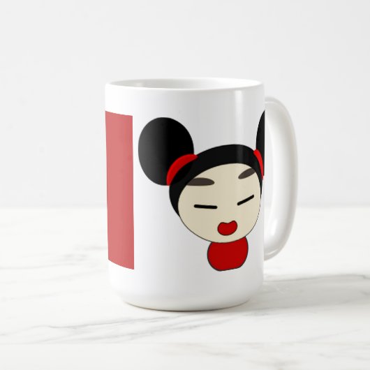 Chinamädchen-Kaffee-Tasse Kaffeetasse (VorderseiteRechts)