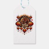 Chinas neues Jahr 2024 Geschenkanhänger (Rückseite)