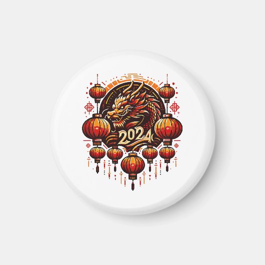 Chinas neues Jahr 2024 Magnet (Vorne)
