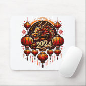 Chinas neues Jahr 2024 Mousepad (Mit Mouse)