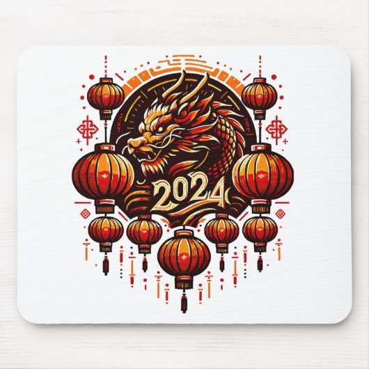 Chinas neues Jahr 2024 Mousepad (Vorne)