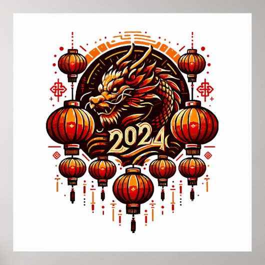 Chinas neues Jahr 2024 Poster (Vorne)