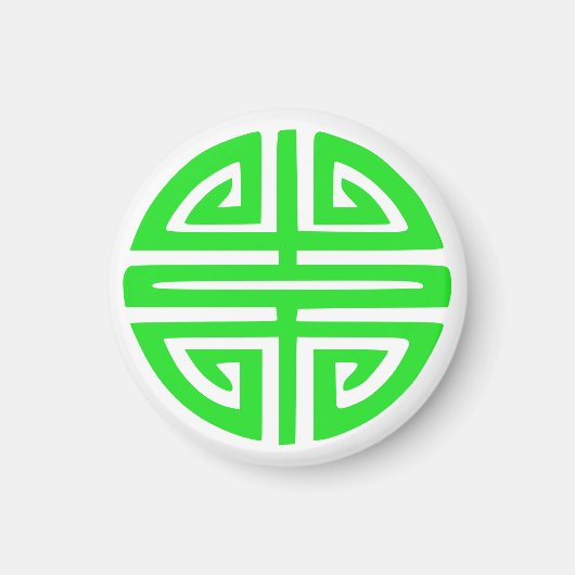 Chinas Wohlstand-Symbol grün Magnet (Vorne)