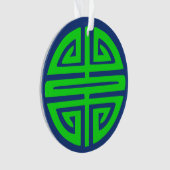 Chinas Wohlstand-Symbol grün Ornament (Vorderseite)