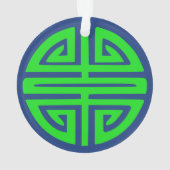Chinas Wohlstand-Symbol grün Ornament (Rückseite)