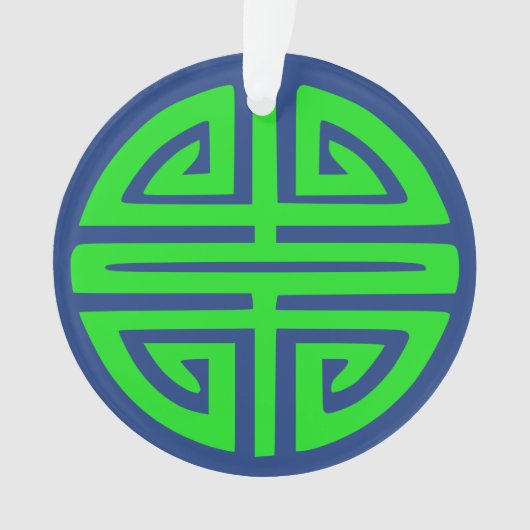Chinas Wohlstand-Symbol grün Ornament (Vorderseite)