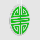 Chinas Wohlstand-Symbol grün Ornament (Vorderseite)