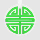 Chinas Wohlstand-Symbol grün Ornament (Rückseite)