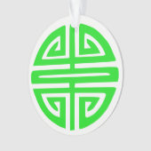 Chinas Wohlstand-Symbol grün Ornament (Vorderseite)