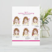 ChinatiEyebrow Microblading Aftercare Instructions Einladung (Stehend Vorderseite)