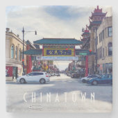 Chinatown Chicago Stone Untersetzer (Vorderseite)