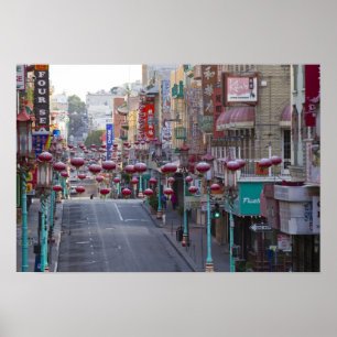 Chinatown in der Grant Street in San Francisco, Poster