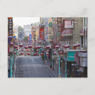 Chinatown in der Grant Street in San Francisco, Postkarte