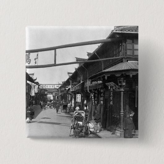 Chinatown in Shanghai, Ende des 19. Jahrhunderts Button (Vorderseite)