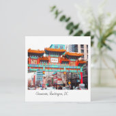 Chinatown in Washington, DC. Dankeskarte (Stehend Vorderseite)