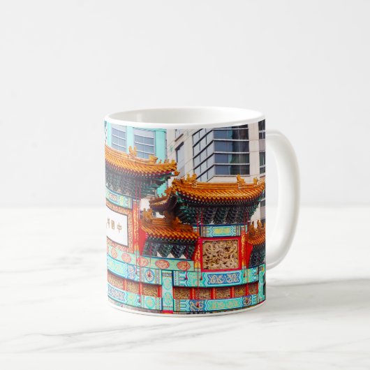 Chinatown in Washington DC. Kaffeetasse (VorderseiteRechts)