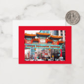 Chinatown in Washington DC. Mitteilungskarte (Vorderseite/Rückseite Beispiel)