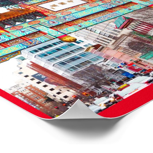 Chinatown in Washington DC. Poster (Ecke)